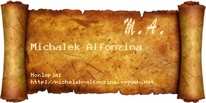 Michalek Alfonzina névjegykártya